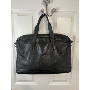 Coach Hamilton Black Pebble Leather Briefcase Laptop Bag